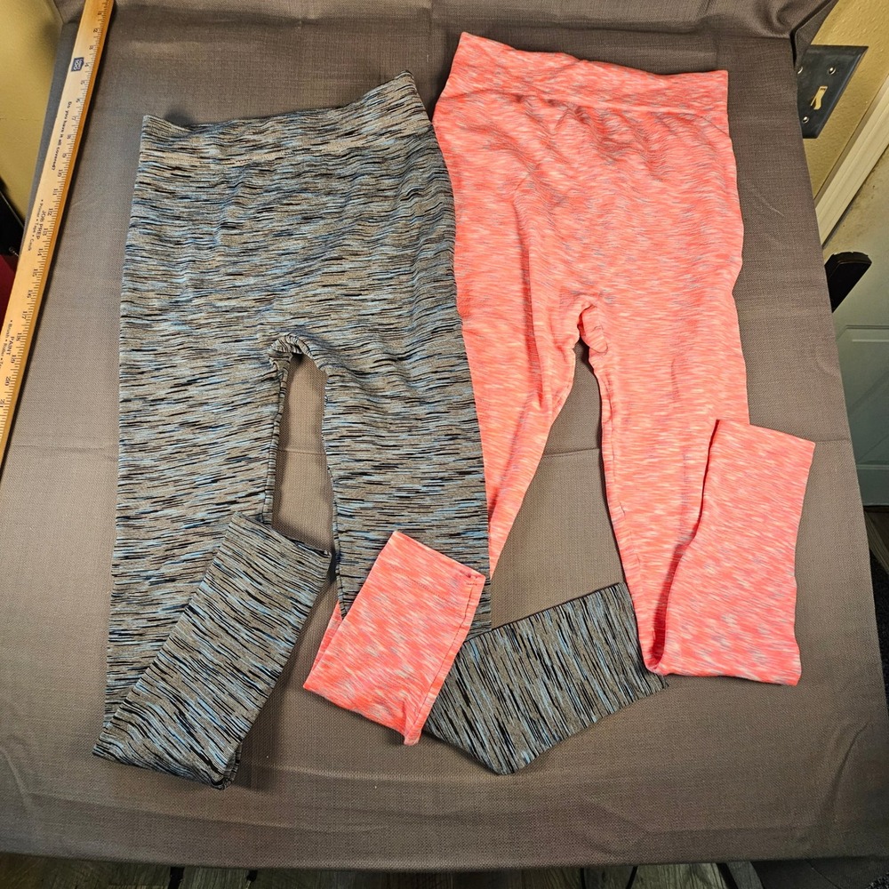 Gold Medal International Womens Fleece Lined Leggings 2 Pack Space Dye L/XL
